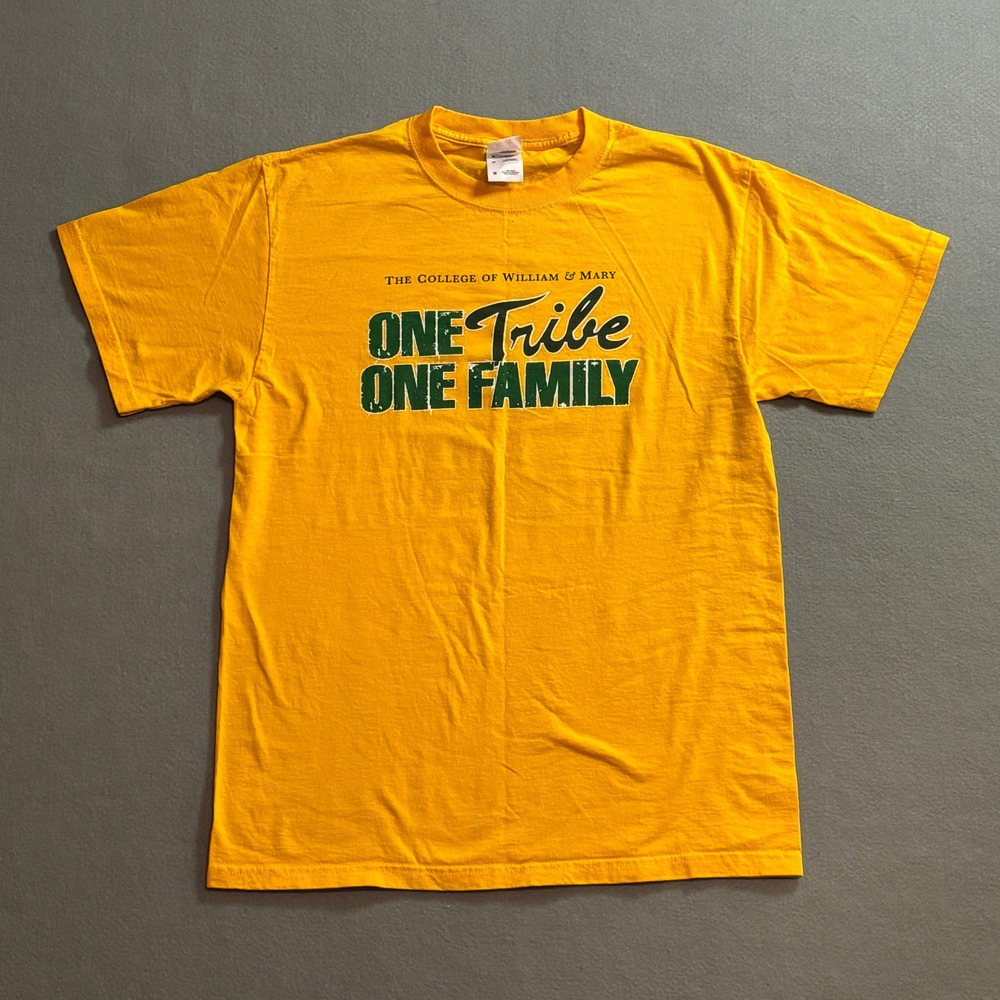 College of William & Mary One Tribe One Family T-Shirt Yellow Medium